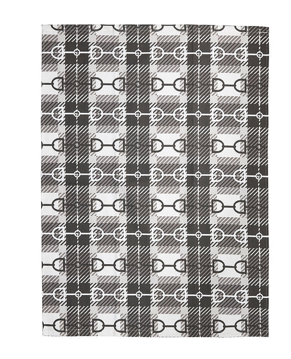 AWST Int'l Flour Sack Snaffle Bit Plaid Kitchen Towel
