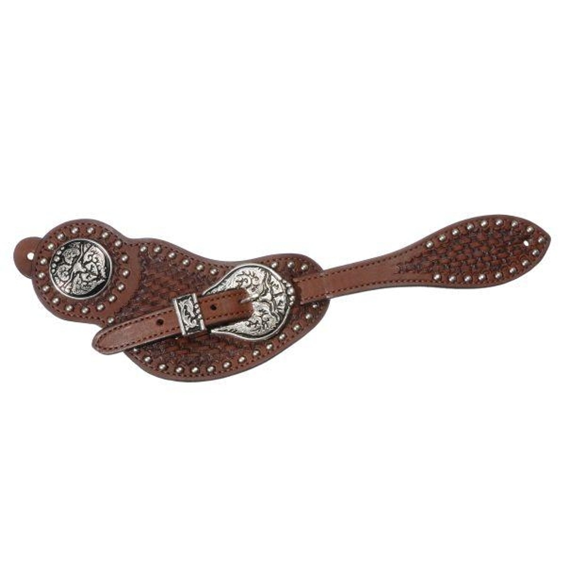 Royal King Basket Spur Strap Steer Concho