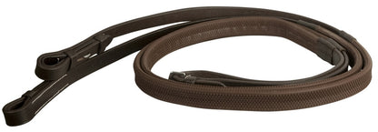 Da Vinci Flat Rubber Covered Reins with Hook Stud Ends