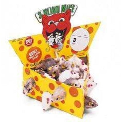 Cheesebox 24Pc Mice Display Cat Toys