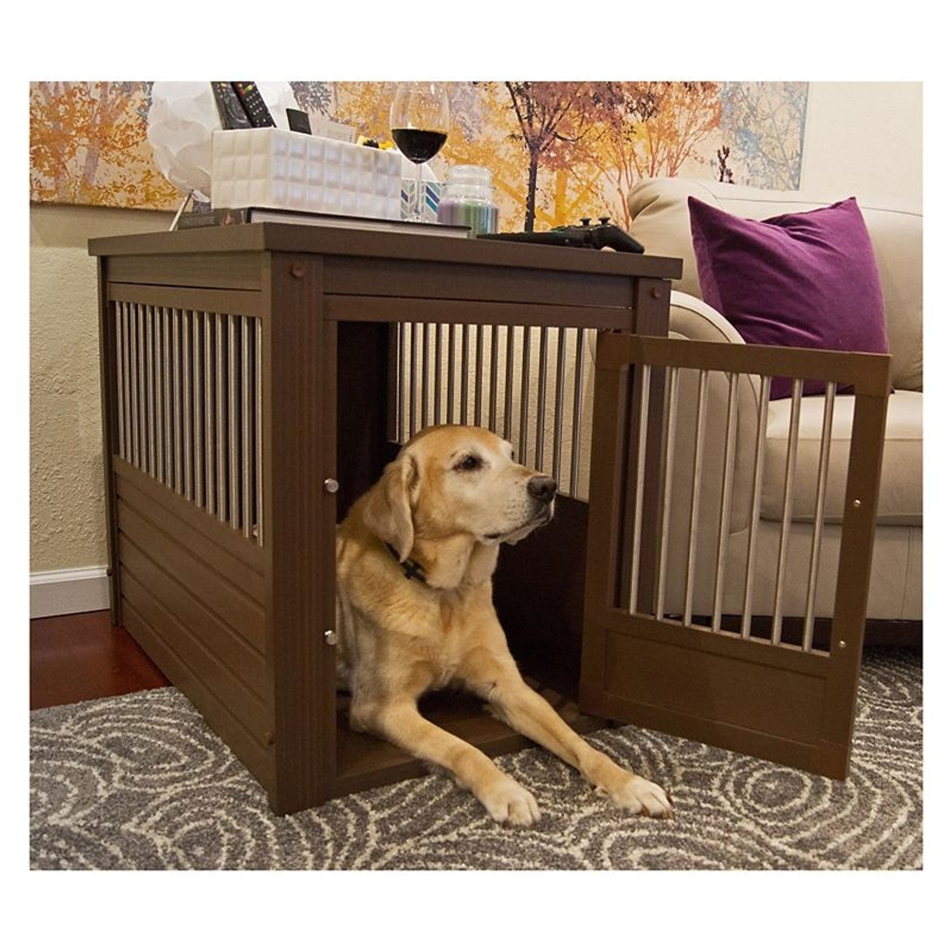 New Age Pet Russet Dog Crate with Metal Spindles XL