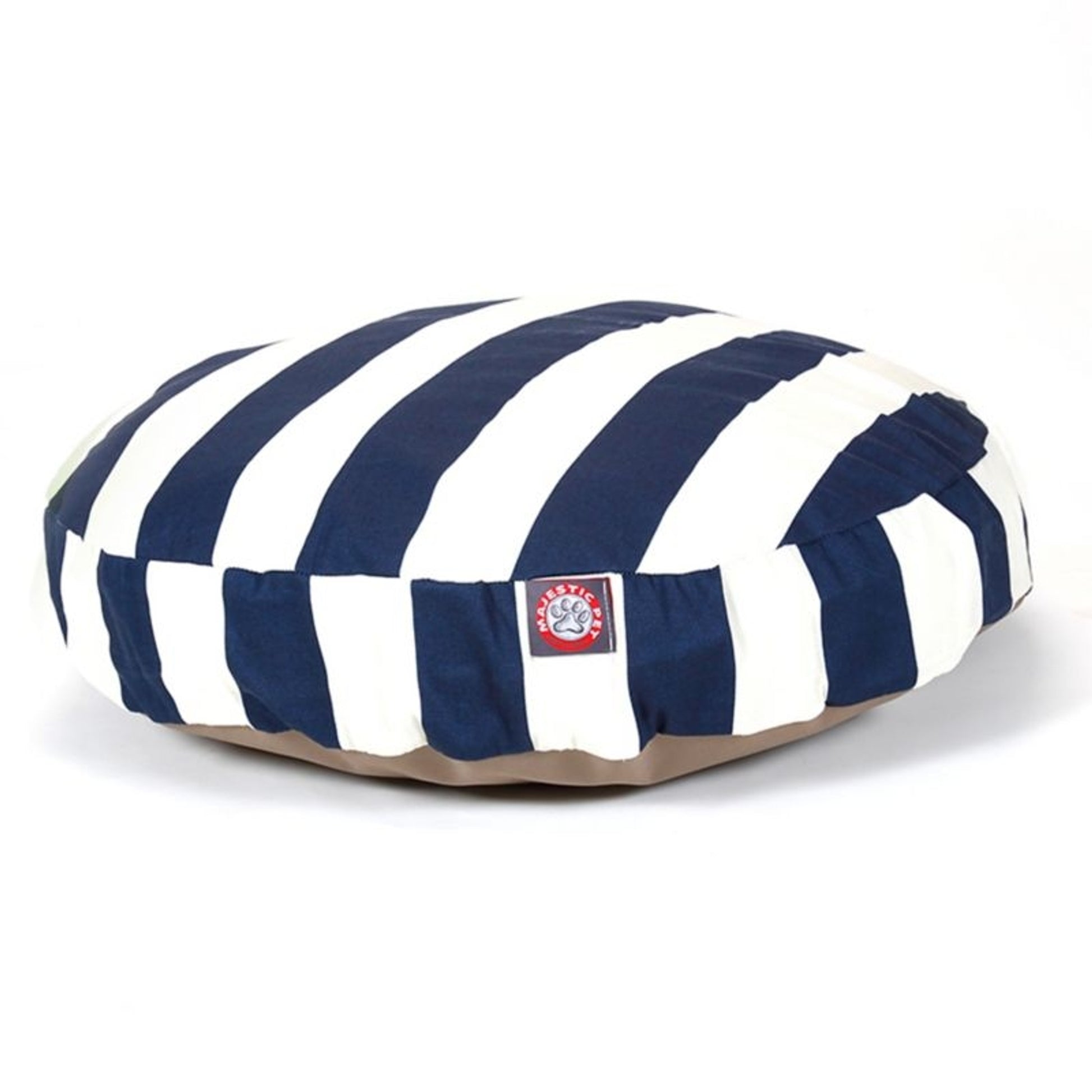 Majestic Pet Outdoor Navy Stripe Round Pet Bed