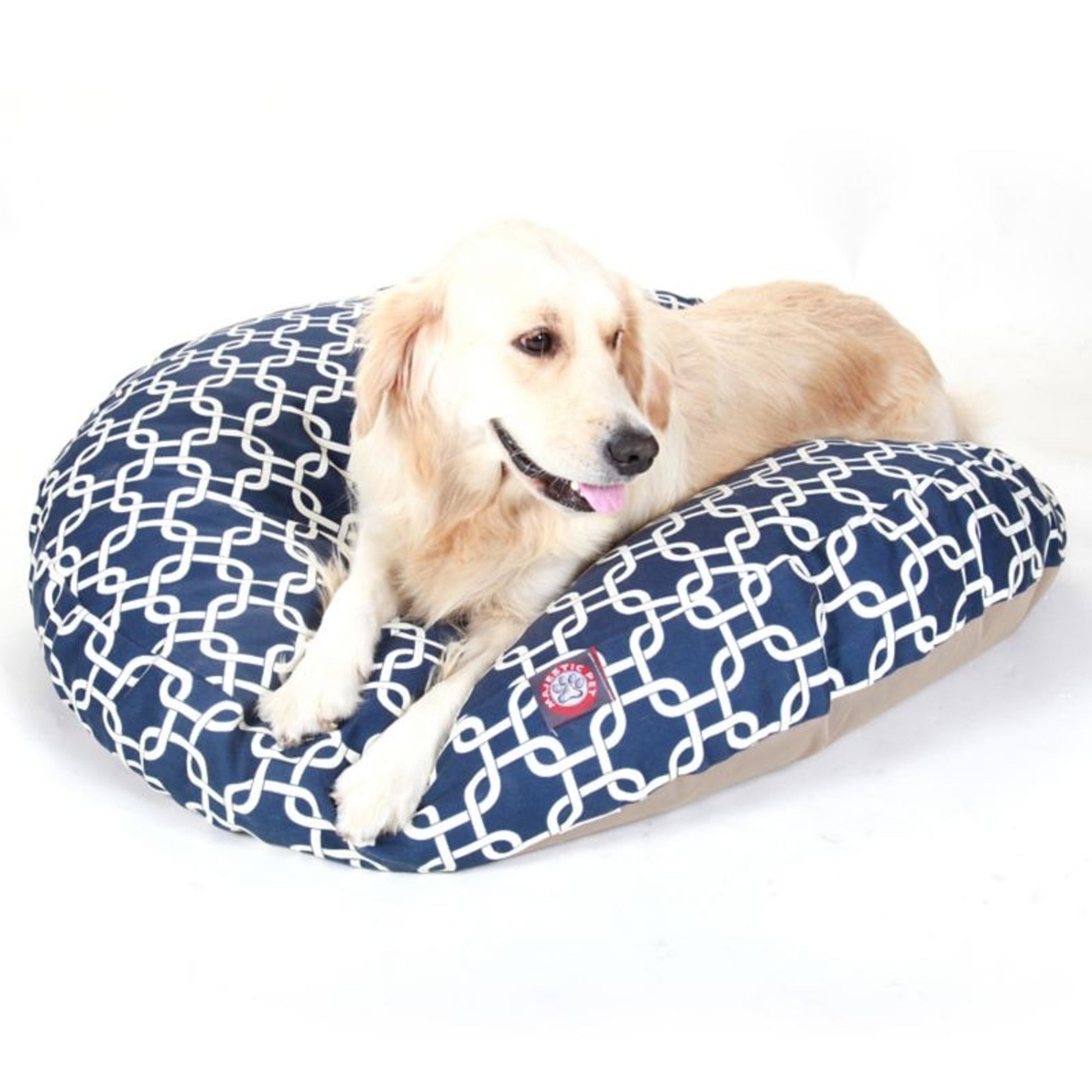 Majestic Pet Outdoor Navy Links Round Pet Bed