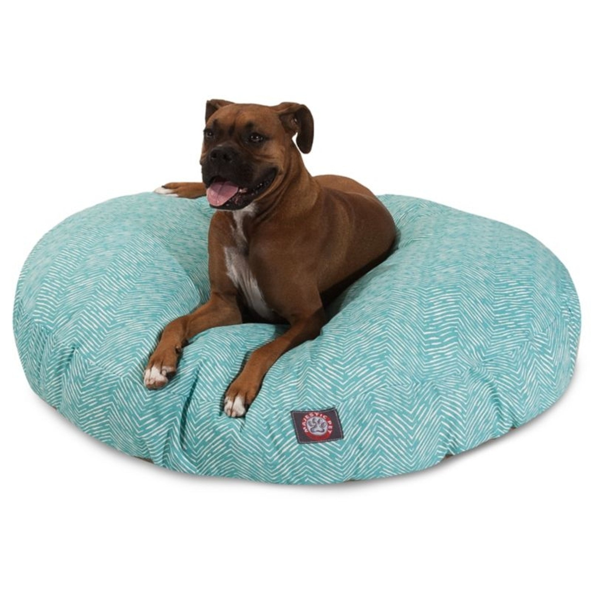 Majestic Pet Outdoor Teal Navajo Round Pet Bed