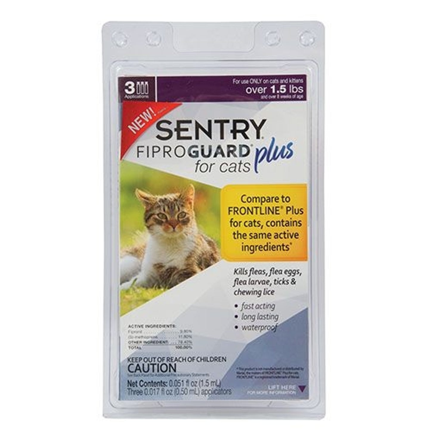 Sentry Fiproguard Plus Cat Flea & Tick Spot-On