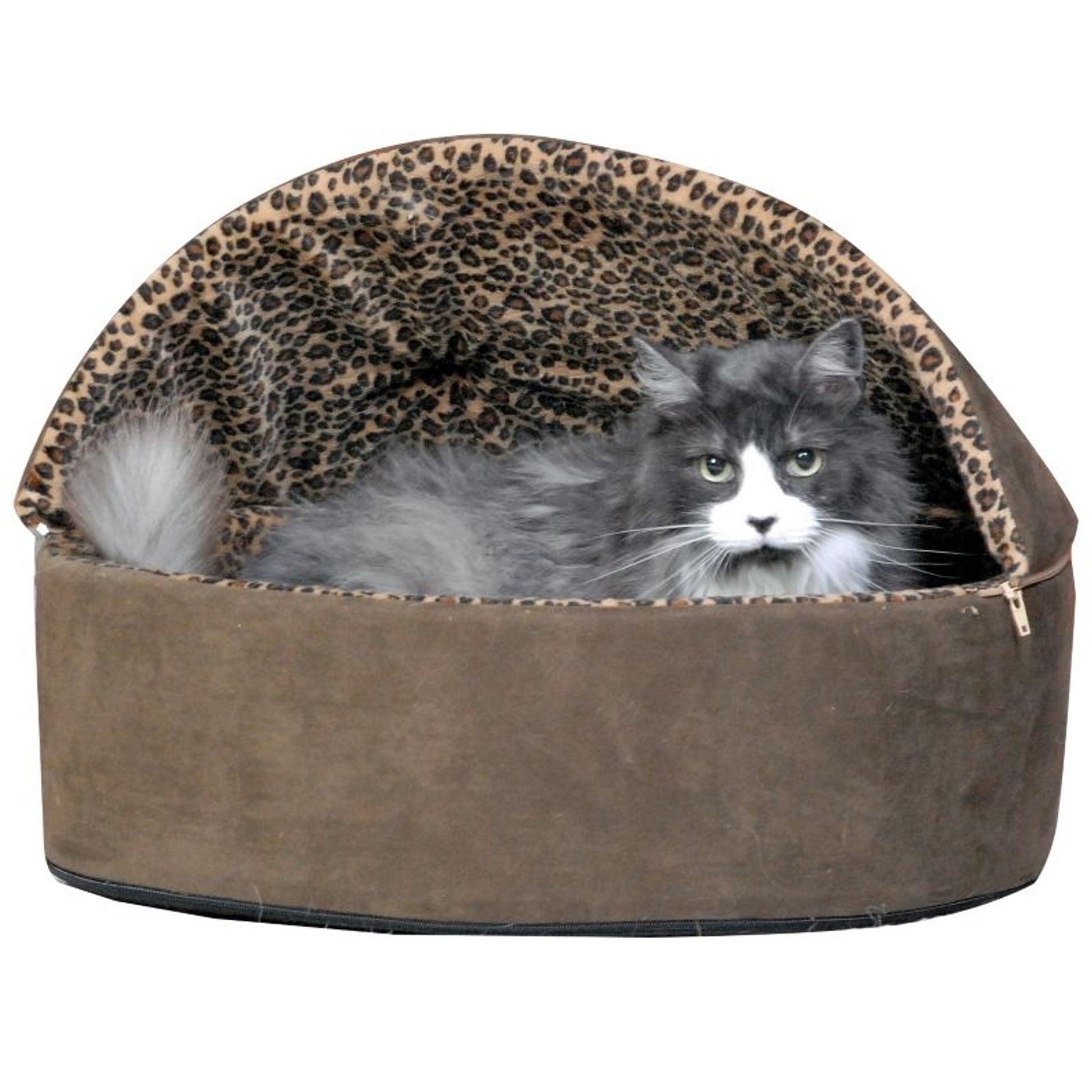 KH Mfg Deluxe Heated Mocha Cat Bed Large