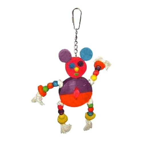 Hhapy Beaks Crazy Wooden Mouse Bird Toy