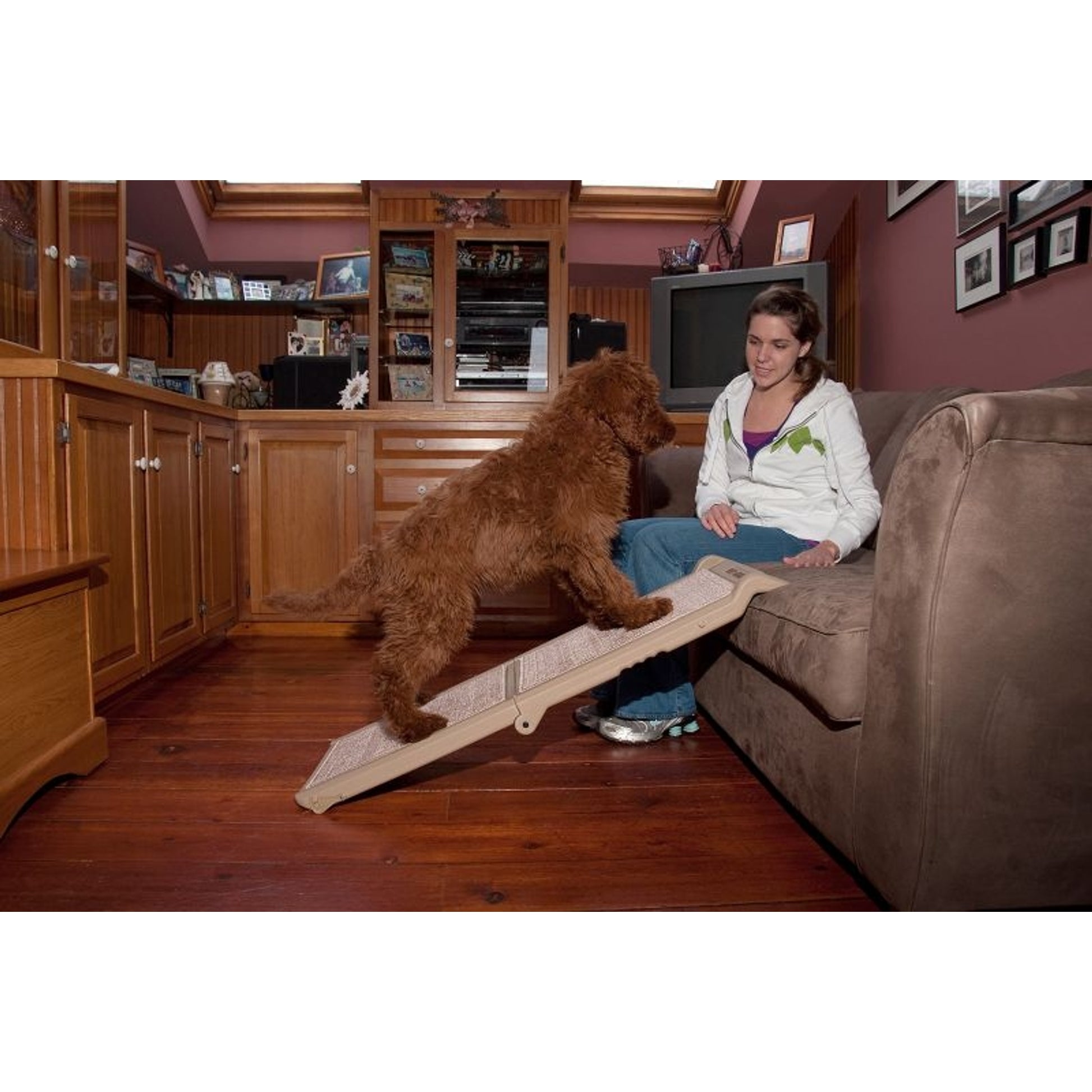 Pet Gear Carpeted Short Bi-Fold Pet Ramp
