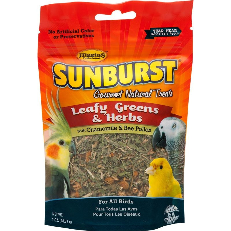 Sunburst Treats Leafy Greens & Herbs For All Birds - Sunburst Greens&Herbs 1Oz 6