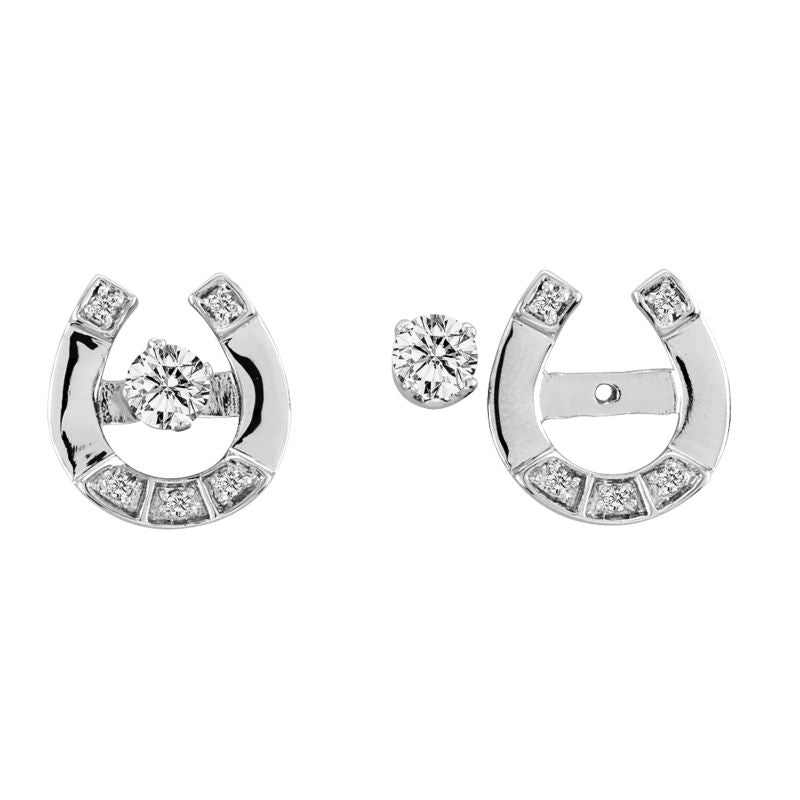 Kelly Herd Stud with Horseshoe Jacket Earrings