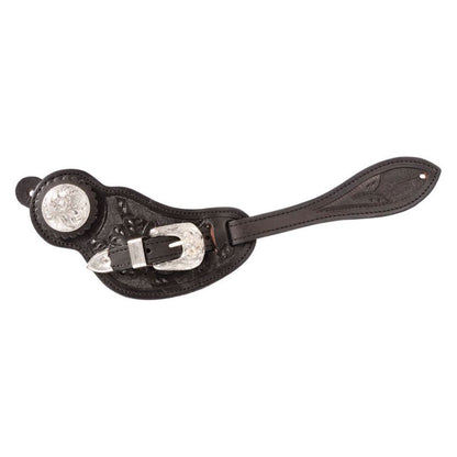 Royal King Floral Spur Strap Silver Buckle Set