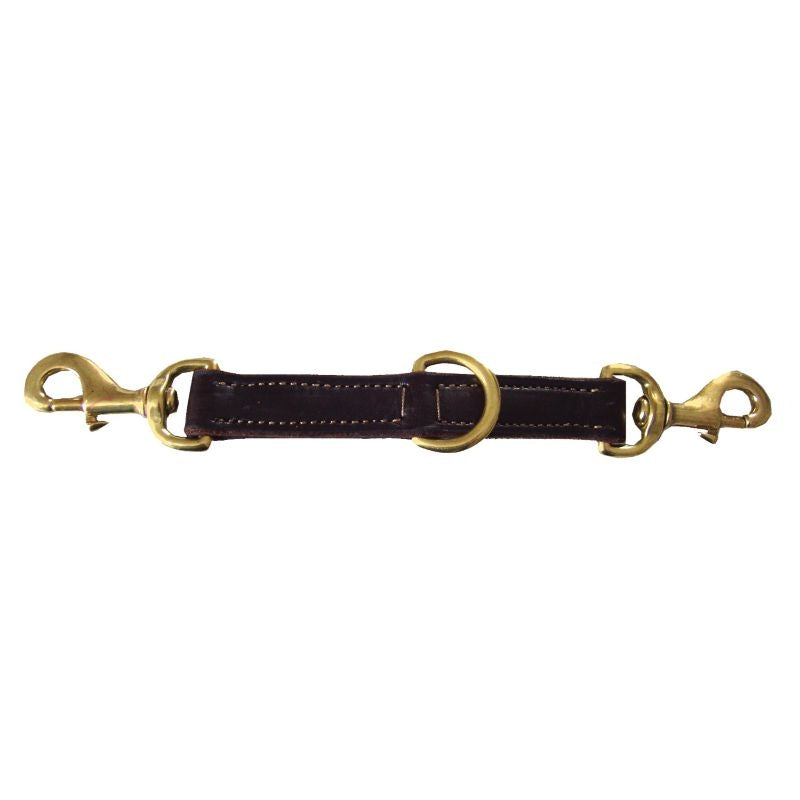 Tough1 Leather Lunging Strap with Brass Hardware