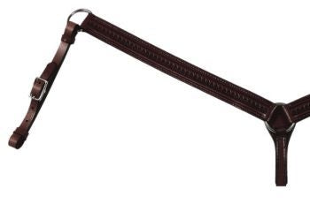 Circle Y Straight Shell Tooled Breast Collar
