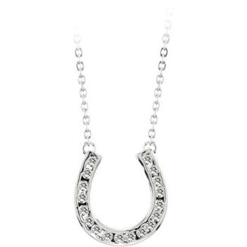 Kelly Herd Contemporary Pave Horseshoe Necklace