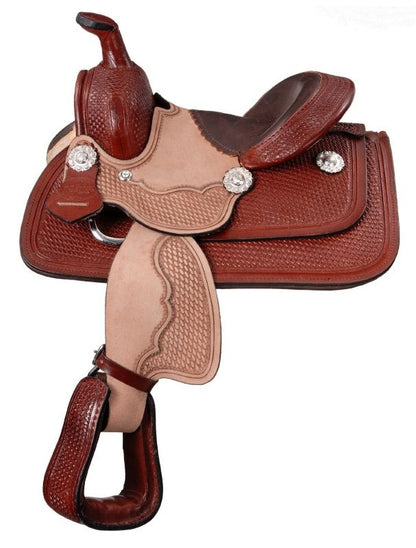 Tough 1 Miniature Half Seat Western Basket Saddle
