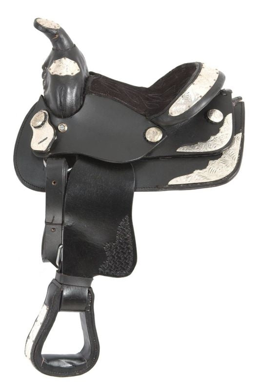 King Series Miniature Western Show Saddle with Silver