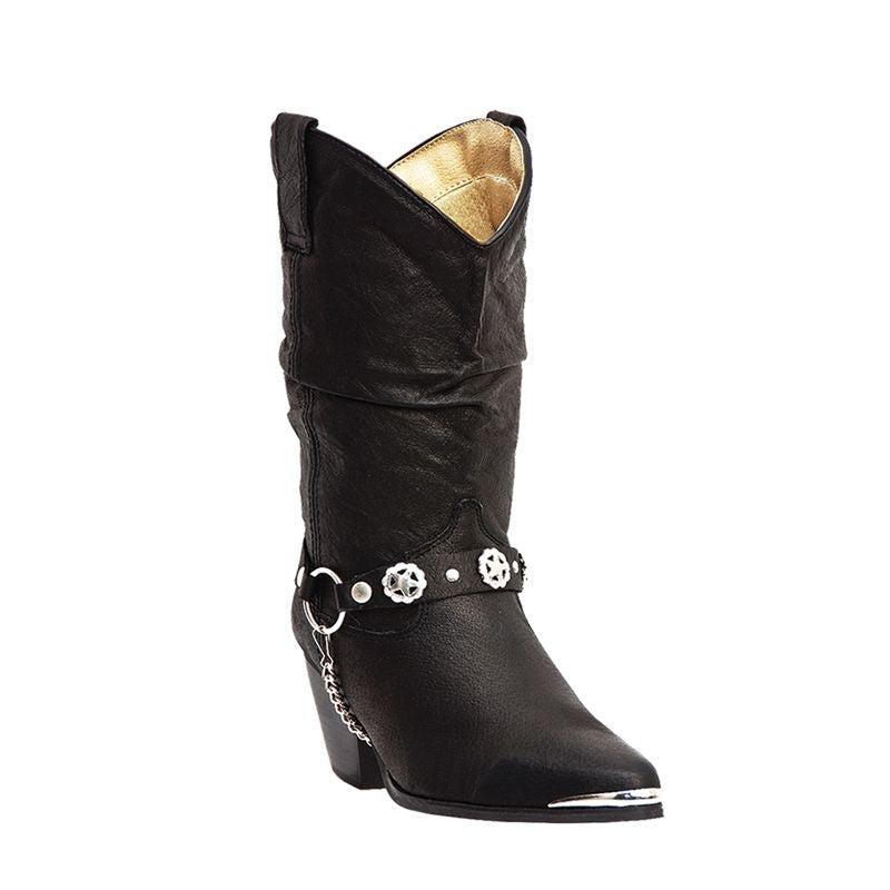 Dan Post Dingo Ladies Olivia Western Boots 9W Black