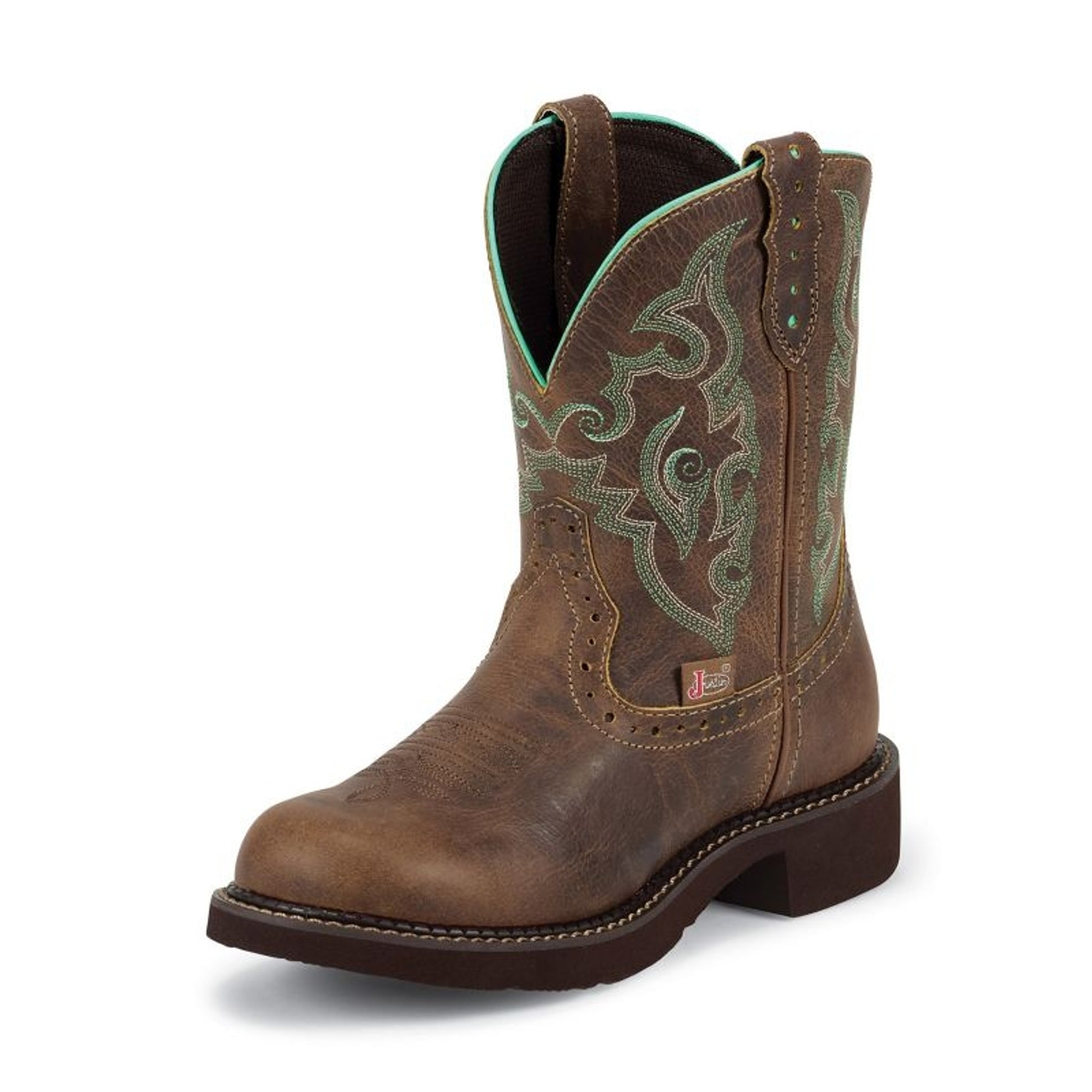 Justin Ladies Gypsy Rnd Toe 8in Jaguar Boots 8