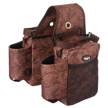 Tough1 Saddle Bag/Bottle Holder/Gear Carrier - Tooled Leather Print