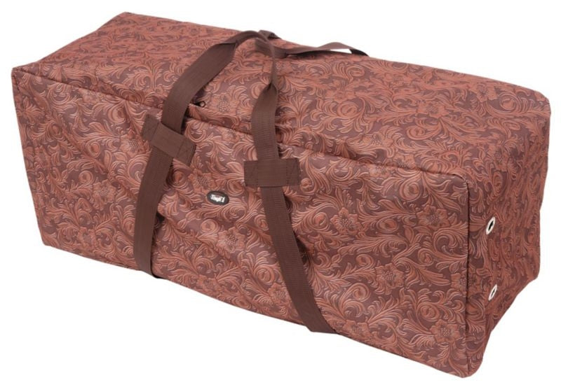Tough1 Heavy Denier Hay Bale Protector/Carrier - Tooled Leather Print