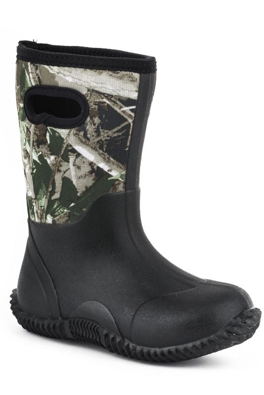 Roper Kids Barnyard Camo Neoprene Barn Boots