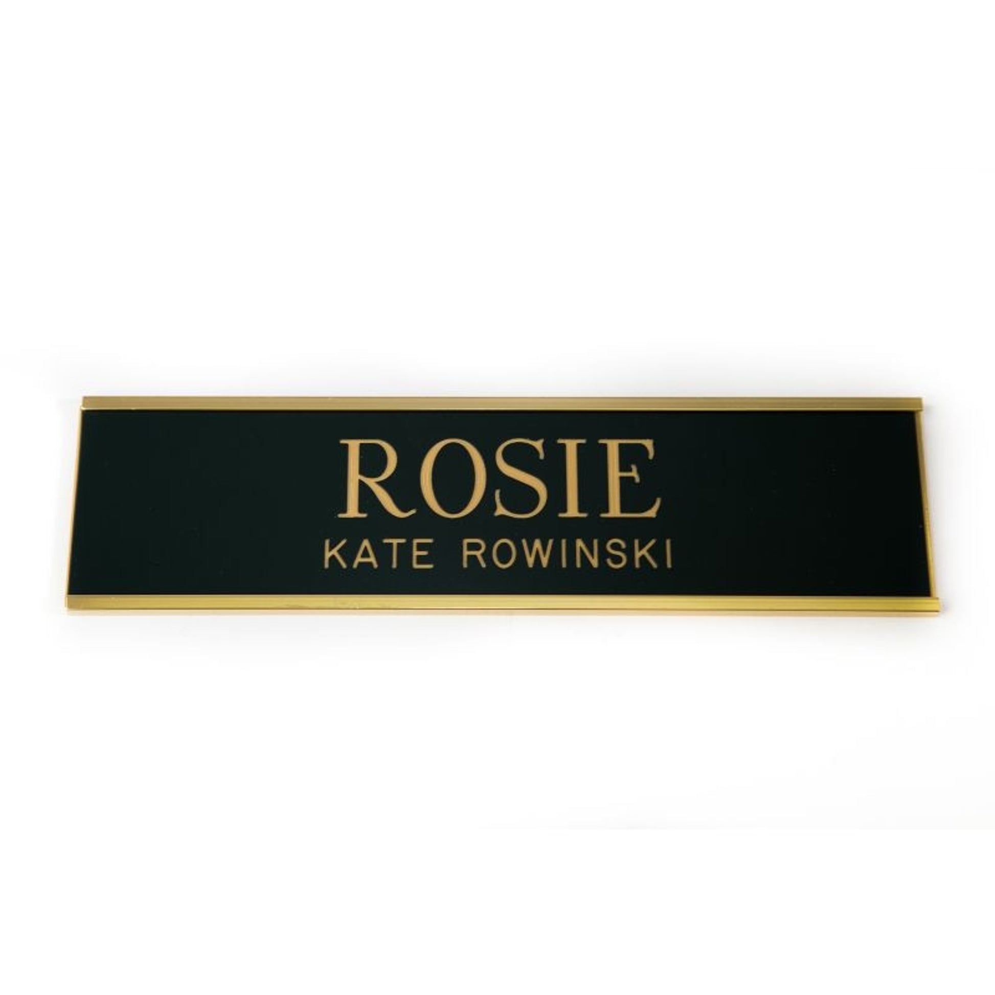Personalized Stall Plate Metallic Look