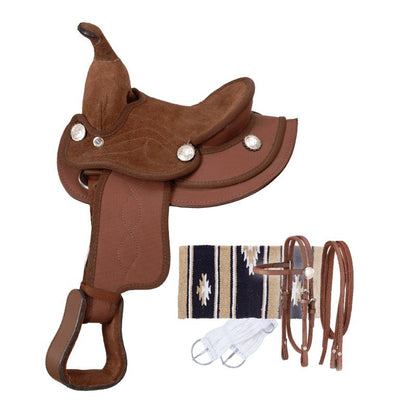 Kelly Silver Star Miniature Suede Seat Saddle Package