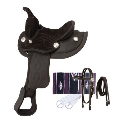 Kelly Silver Star Miniature Suede Seat Saddle Package