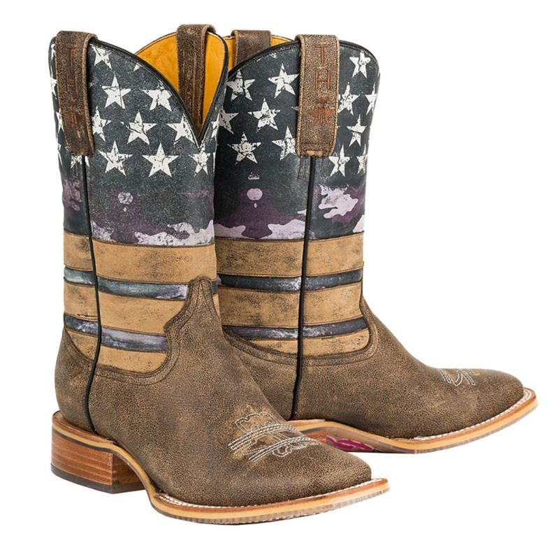 Tin Haul Ladies Boots - American Woman With Shoot Like a Girl Sole