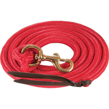 Mustang Poly Cowboy Lead Rope with 7/8" Brass Plated Bolt Snap