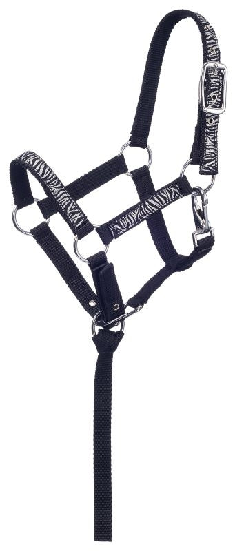 Tough-1 Nylon Zebra Print Miniature Halter