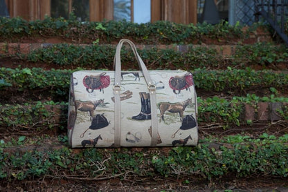 Huntley Equestrian Tapestry Duffle Bag-English Design
