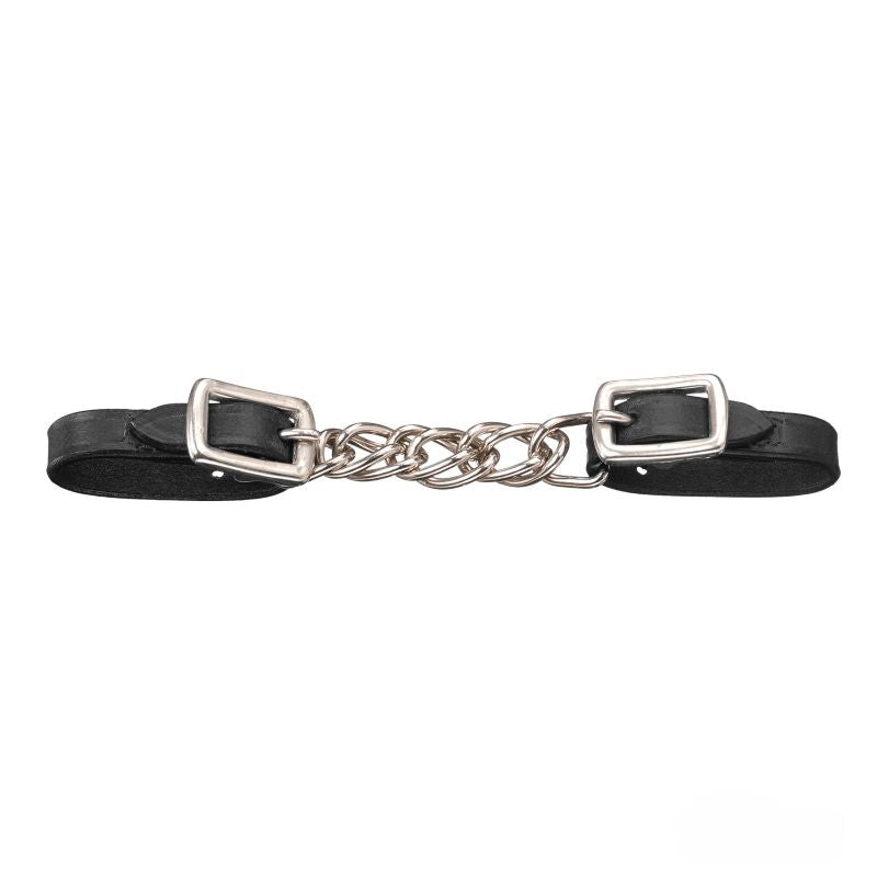 Tough1 Miniature Leather Flat Chain Curb Strap