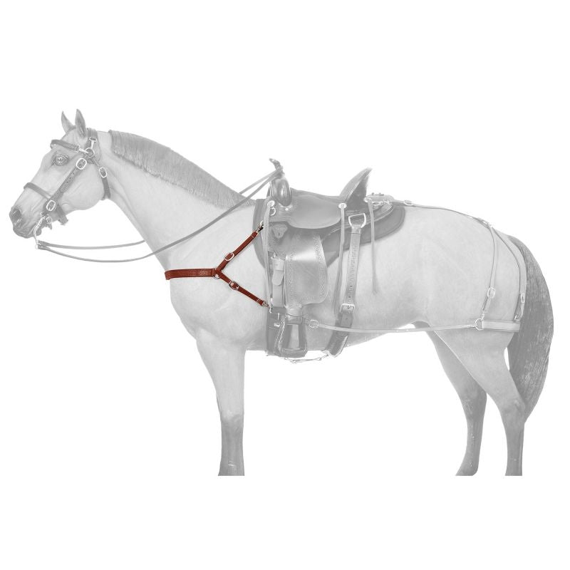 Tough1 Leather Mule 4 Point Breastcollar