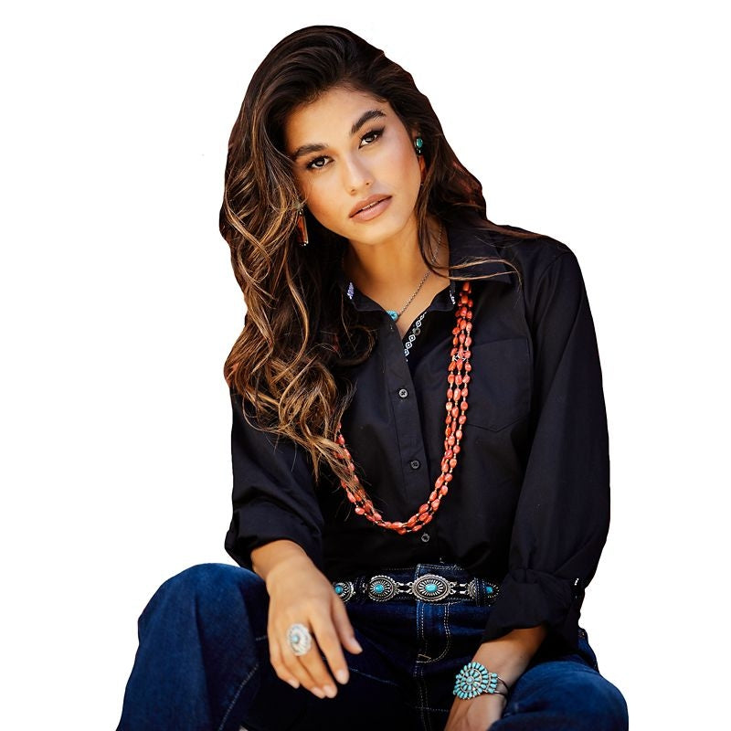 Ariat Ladies R.E.A.L. Kirby Stretch Shirt L Black