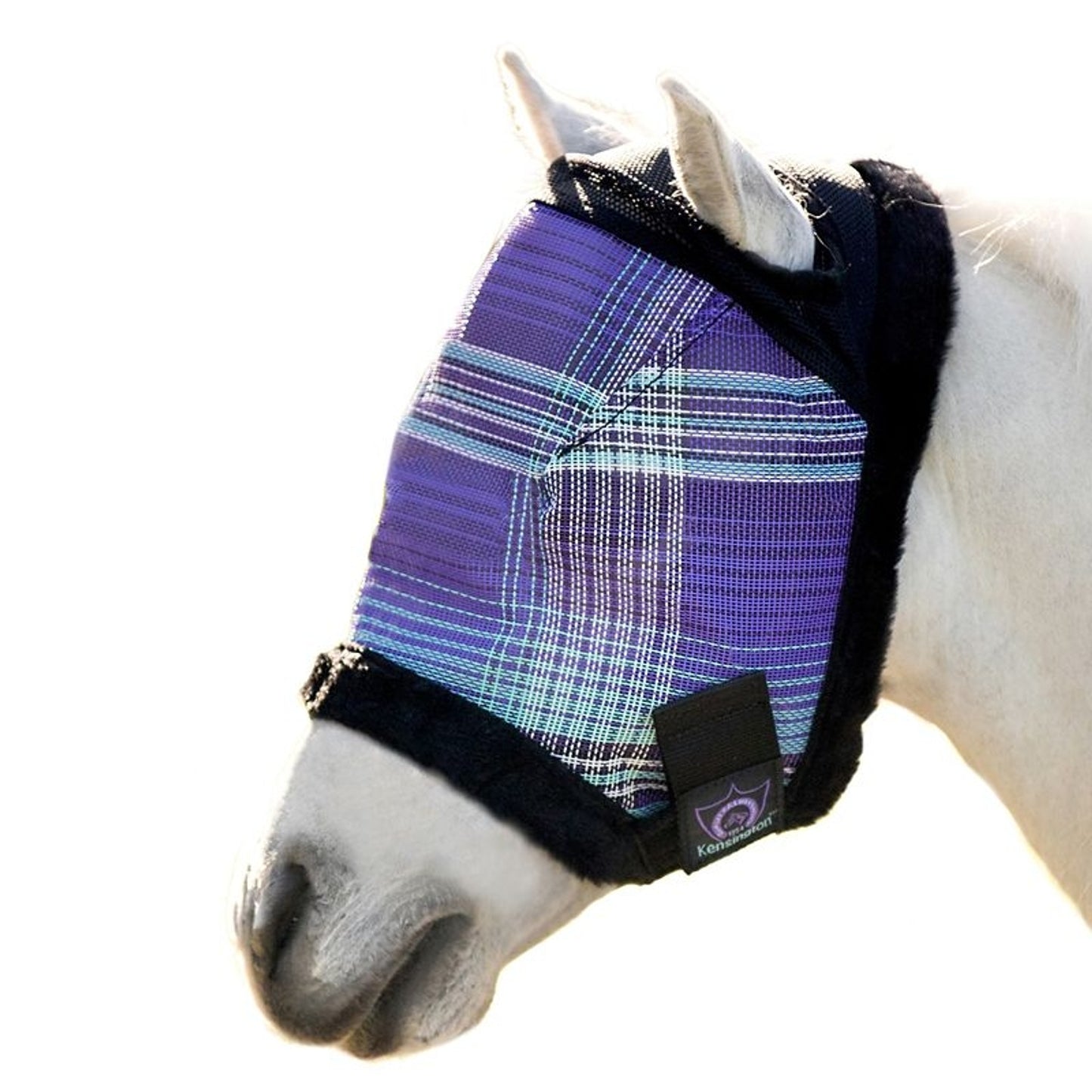 Kensington 73% UV Pony Fly Mask with Fleece Trim & Dual Ear Openings