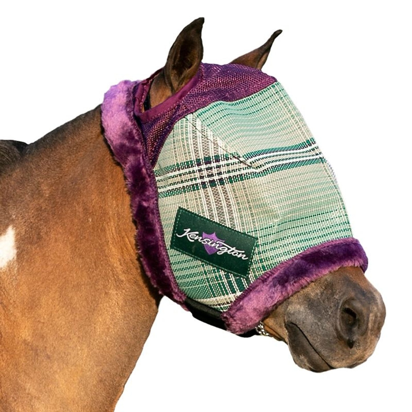 Kensington 73% UV Pony Fly Mask with Fleece Trim & Dual Ear Openings