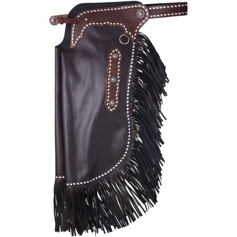 Tough1 Faux Leather Chinks - Buckstitch & Basket Yoke