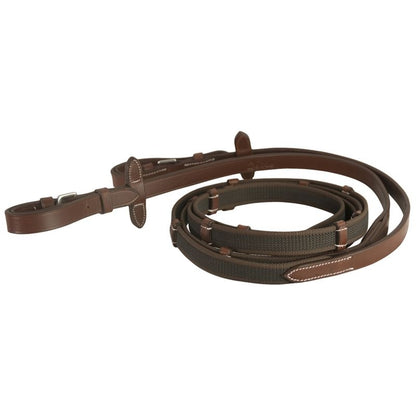 Da Vinci Web Rubber Woven Anti-Slip Reins with Buckle Ends