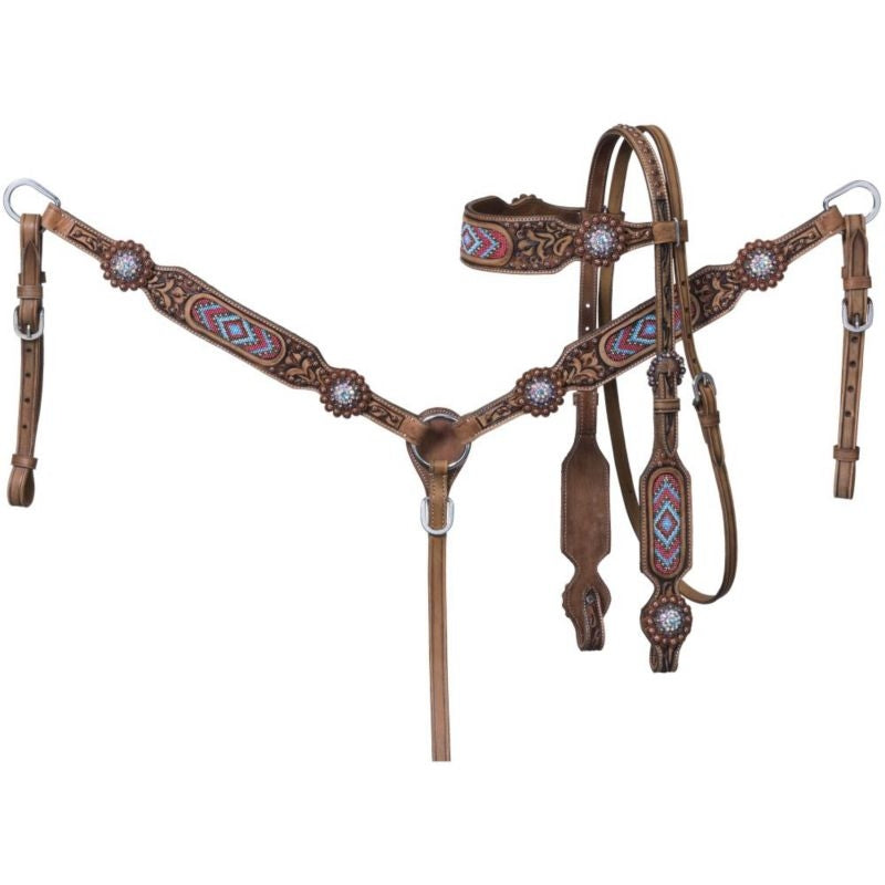 Tough1 Abigail Brow Headstall & Breastcollar Set