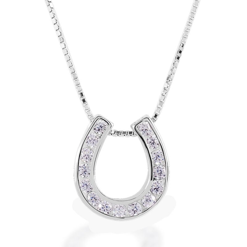Kelly Herd Single Horseshoe Necklace-Sterling Silver