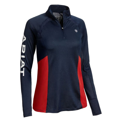 Ariat Ladies Sunstopper Team 2.0 1/4 Zip Baselayer Shirt