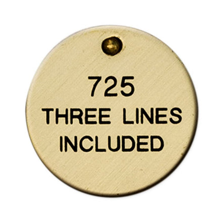 Personalized 1 1/4in Heavyweight Tag Brass