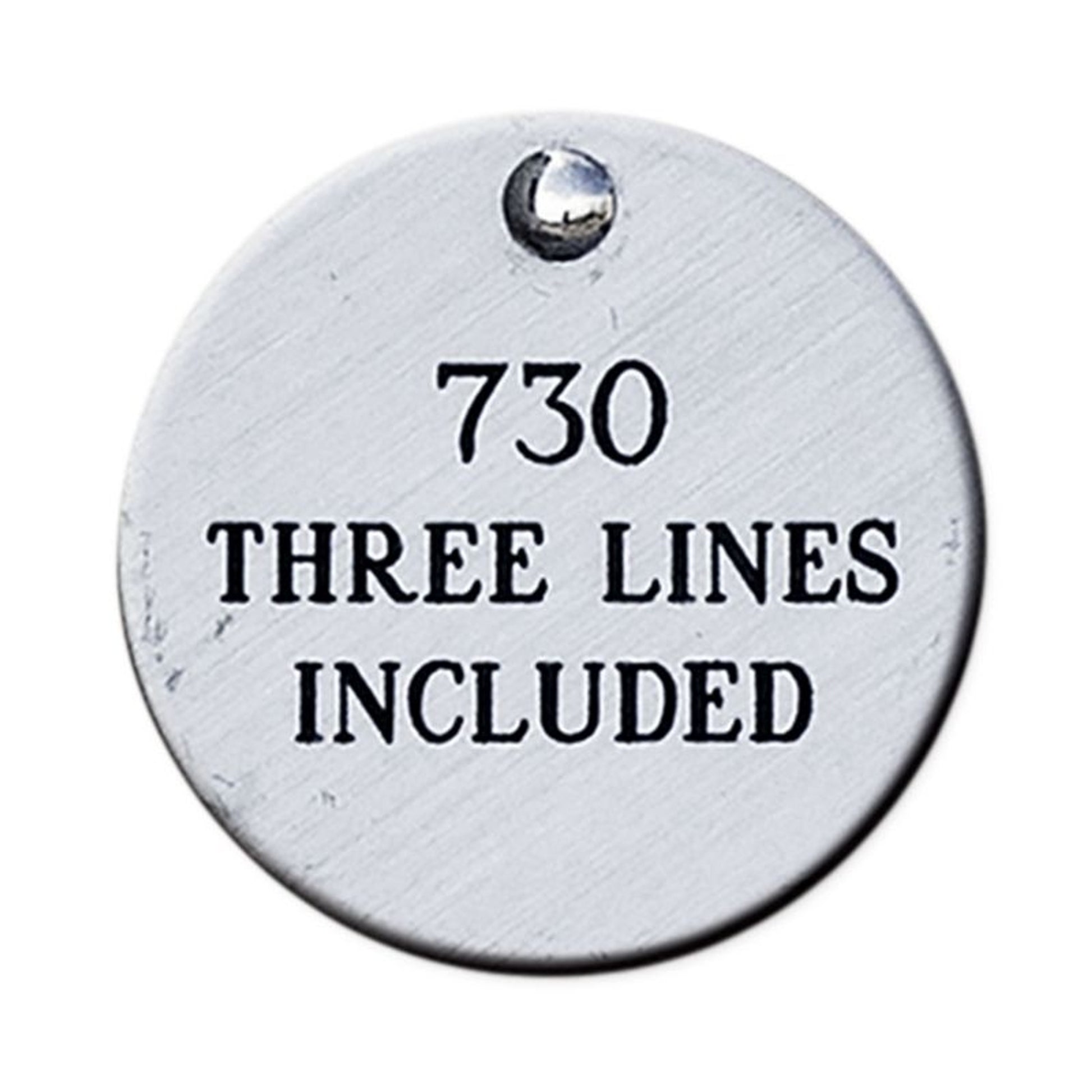 Personalized 1 1/4in Heavyweight Tag Brass