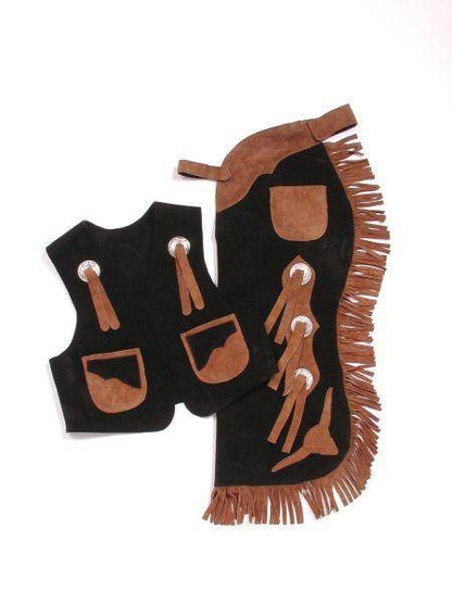 Tough1 Youth Vest & Chap Set with Longhorns