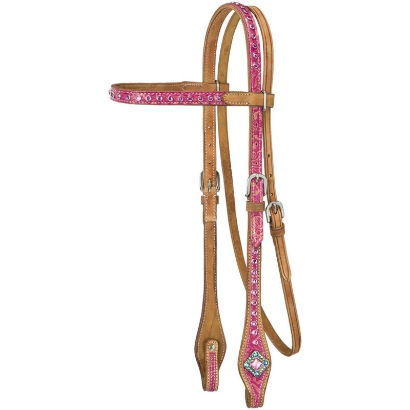 Silver Royal Azalea Browband Headstall - Thumbnail 2