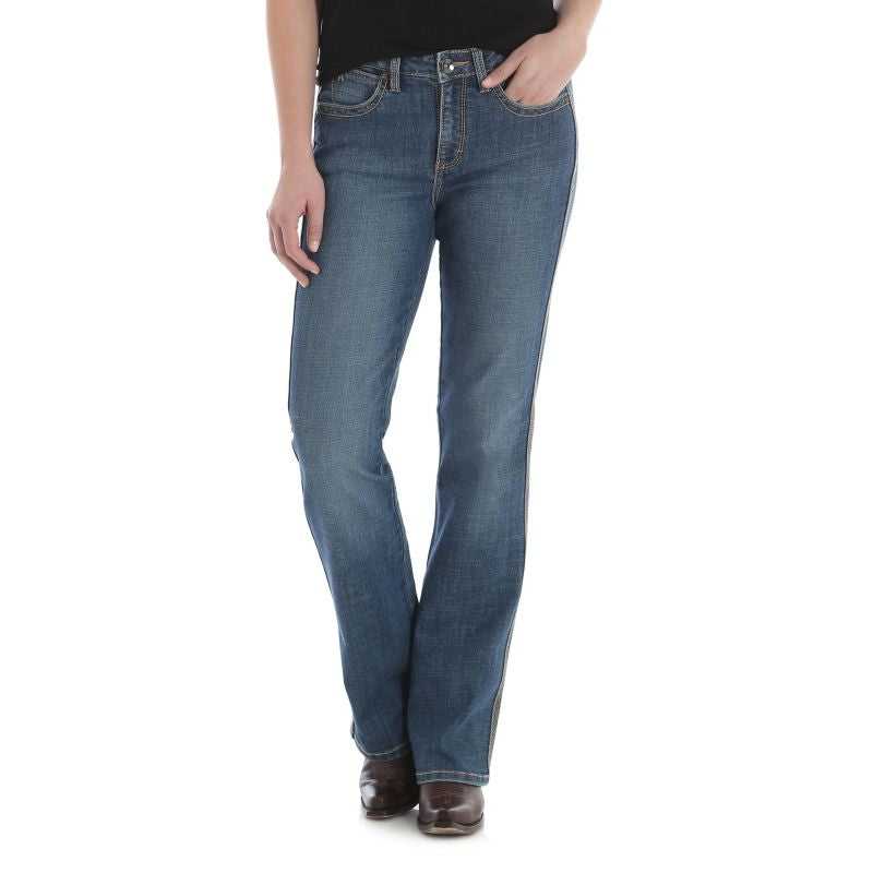 Wrangler Ladies Aura Slimming Jeans 14 A Blue Wash