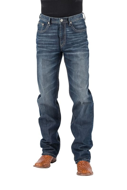 Stetson Mens Two-Tone Embossed X Jeans 28x30