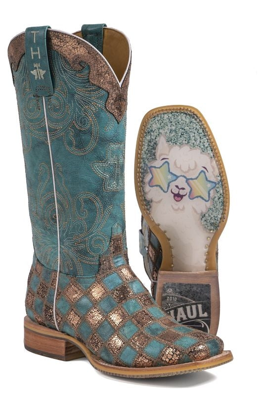 Tin Haul Ladies Square Toe Boots - No Prob-Lama with Lama Sole