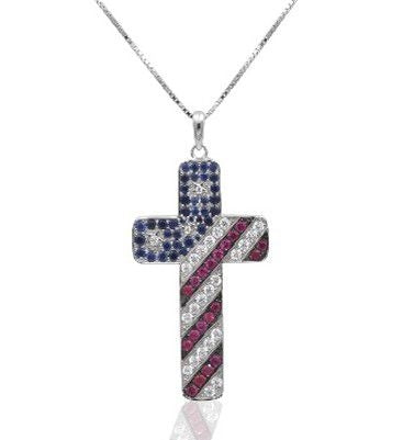 Kelly Herd Flag Cross Pendant
